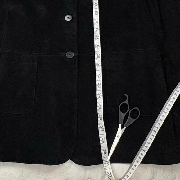 Lord & Taylor Vintage Black Suede Jacket Blazer - Picture 8 of 13